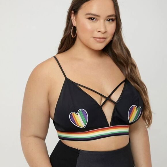 $5 Item! BNIB SHEIN Curve 3X Rainbow Pride Bralette - Picture 7 of 8